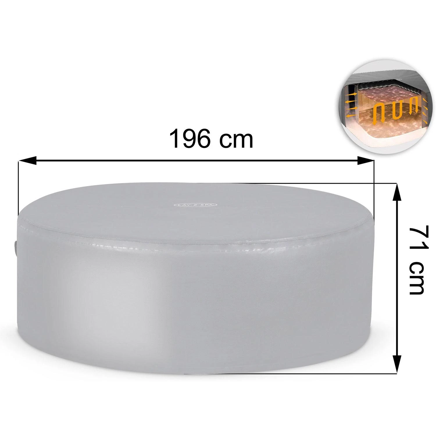 "Bestway ENEGYSENSE" šiluminis užvalkalas "Lay-Z-Spa" 196cm 60318