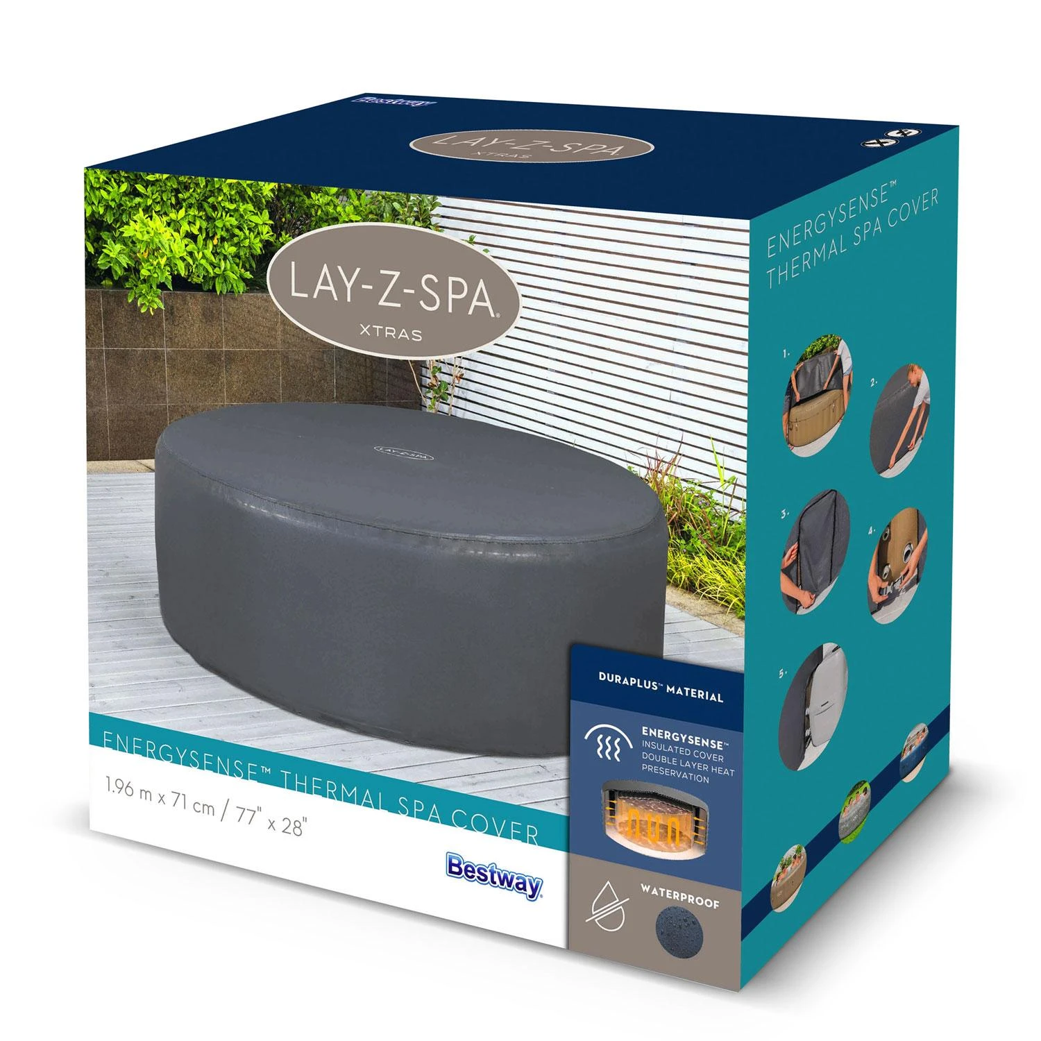 "Bestway ENEGYSENSE" šiluminis užvalkalas "Lay-Z-Spa" 196cm 60318