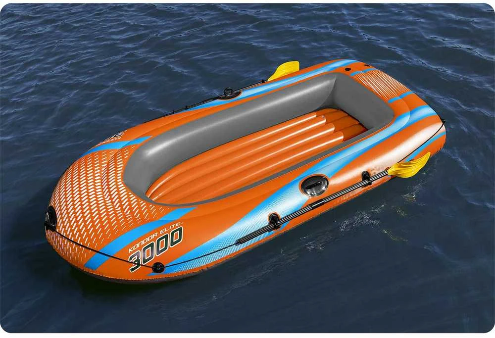 Bestway pripučiamų plaustų rinkinys Kondor Elite 3000 suklijomis ir pompa 61145