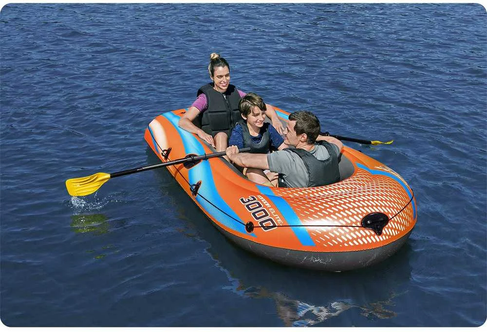 Bestway pripučiamų plaustų rinkinys Kondor Elite 3000 suklijomis ir pompa 61145