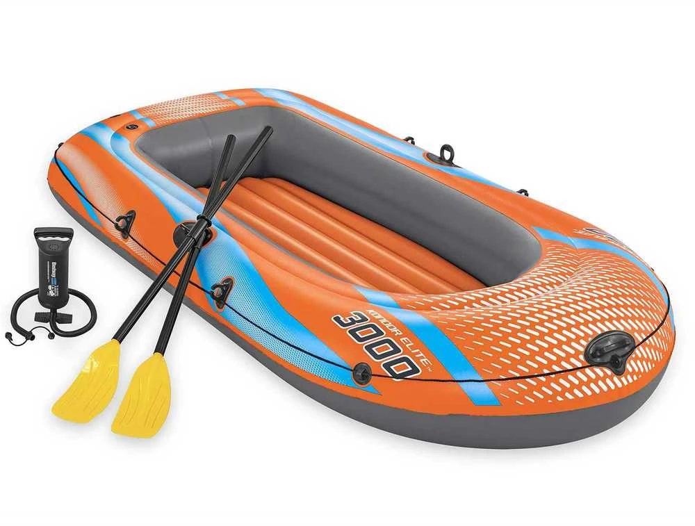 Bestway pripučiamų plaustų rinkinys Kondor Elite 3000 suklijomis ir pompa 61145