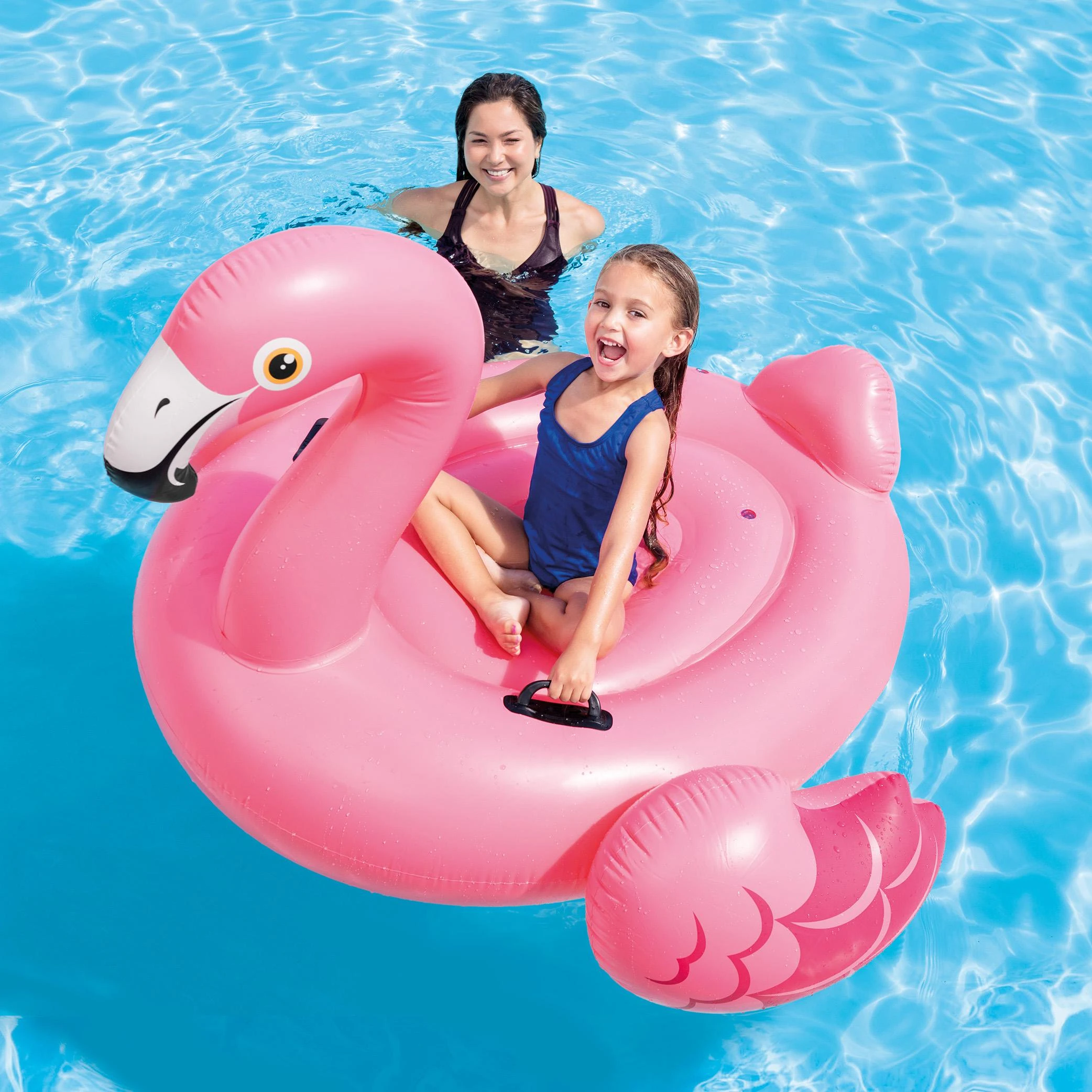 Pripučiamas žaislas INTEX Mega Flamingas Island 142x137x97cm rožinis 57558NP