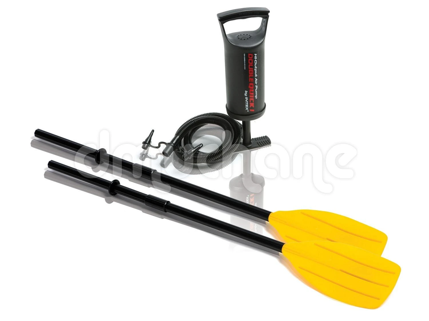 Oars Intex Explorer Pro 300 komplektas pripučiama valtis su irklais ir siurbliu Raudona/Geltona