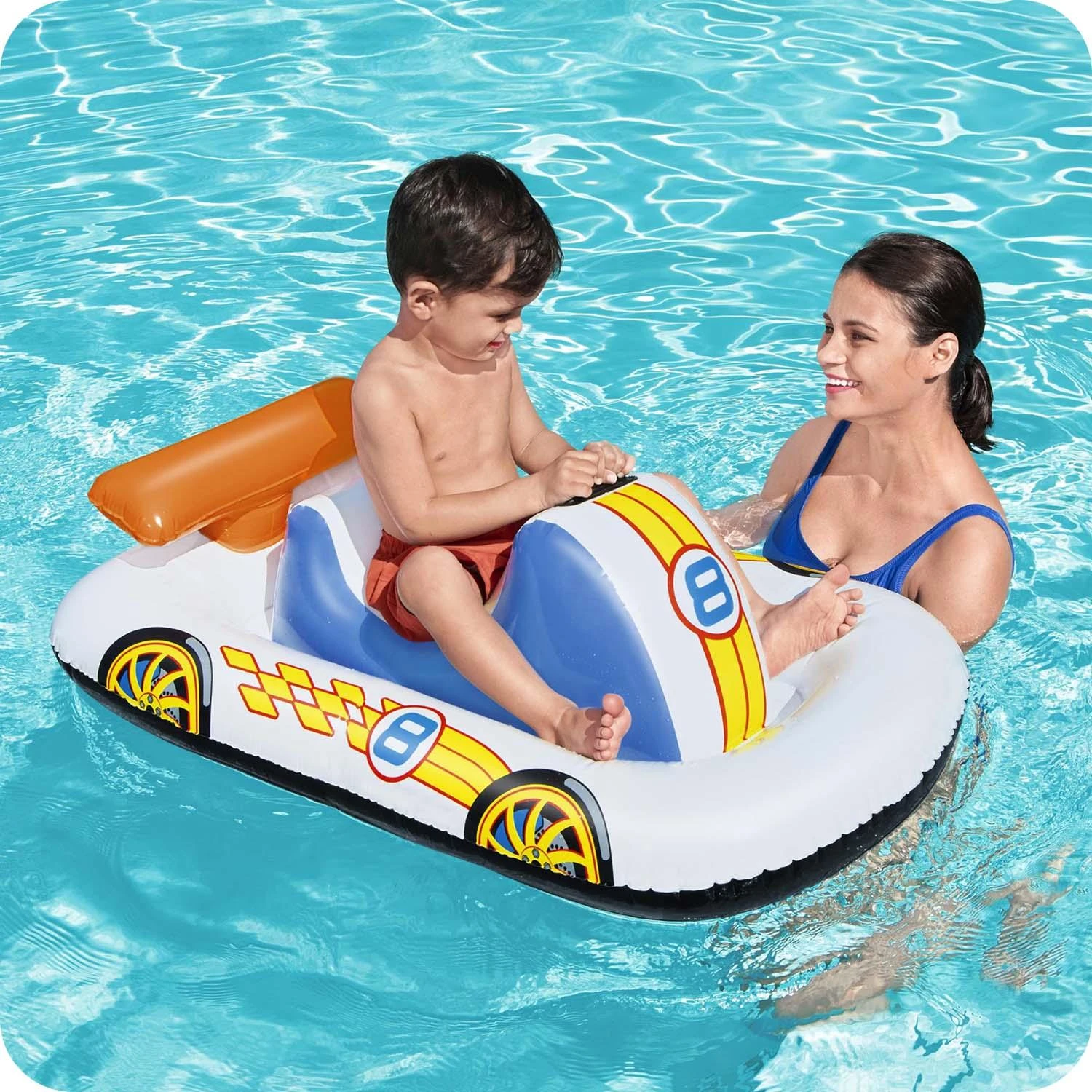 BESTWAY Pripučiamas sportinis automobilis 110x75cm.