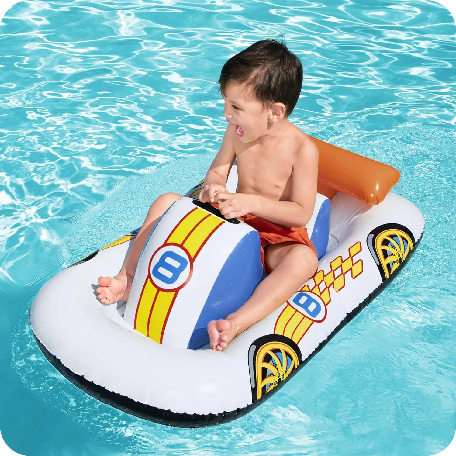 BESTWAY Pripučiamas sportinis automobilis 110x75cm.