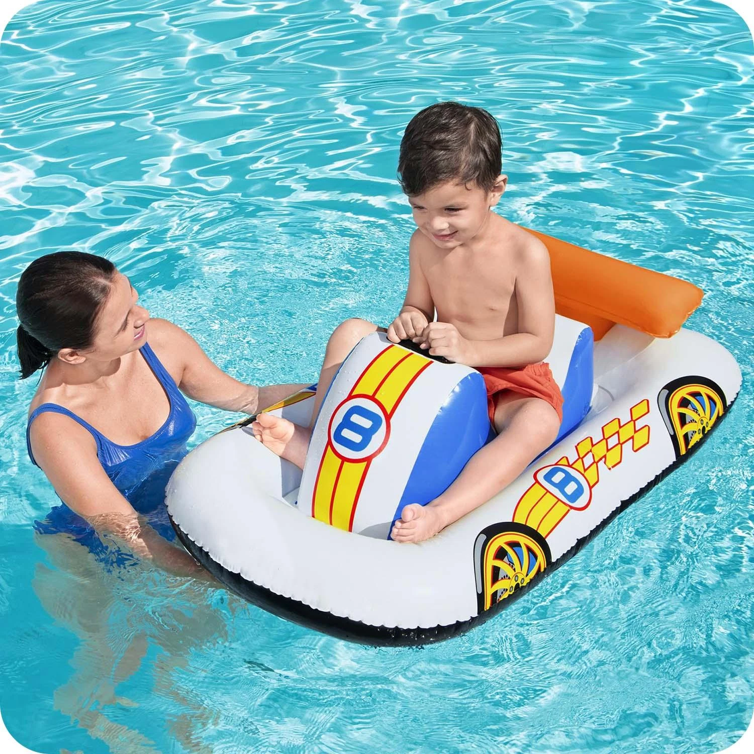 BESTWAY Pripučiamas sportinis automobilis 110x75cm.