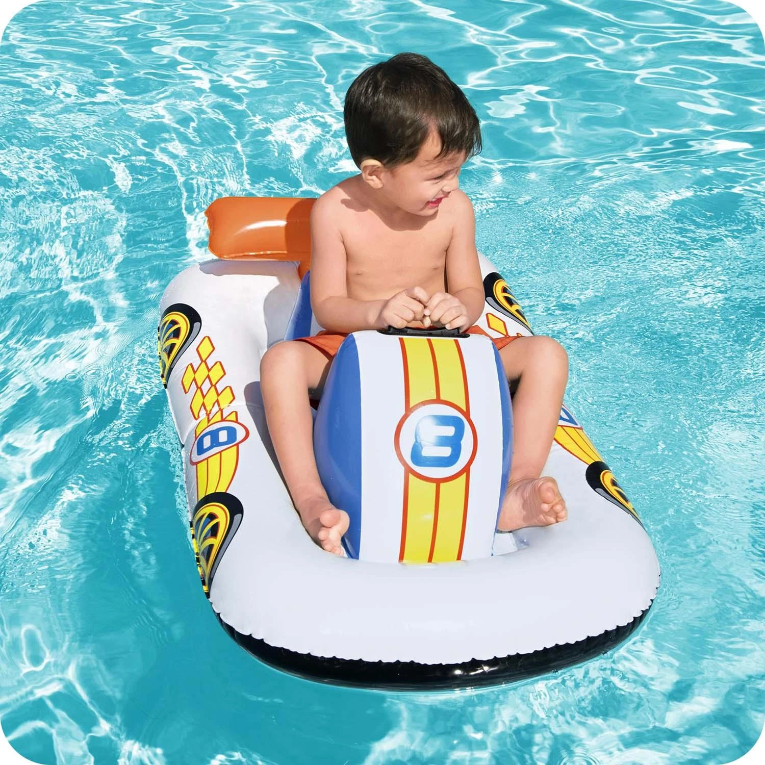 BESTWAY Pripučiamas sportinis automobilis 110x75cm.