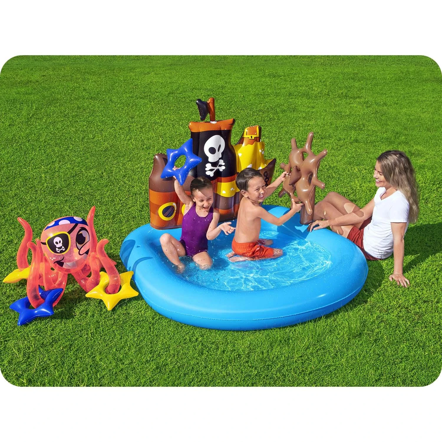 BESTWAY pripučiamas baseinas laivas 140cm x 130cm x 104cm, 52211