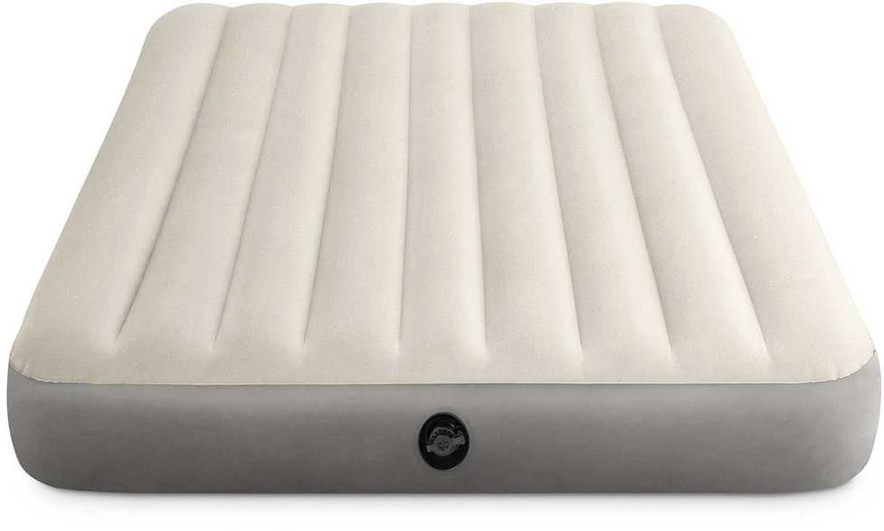 Pripučiamas čiužinys 203x152x25 cm su stūmokliniu pompa INTEX 64103