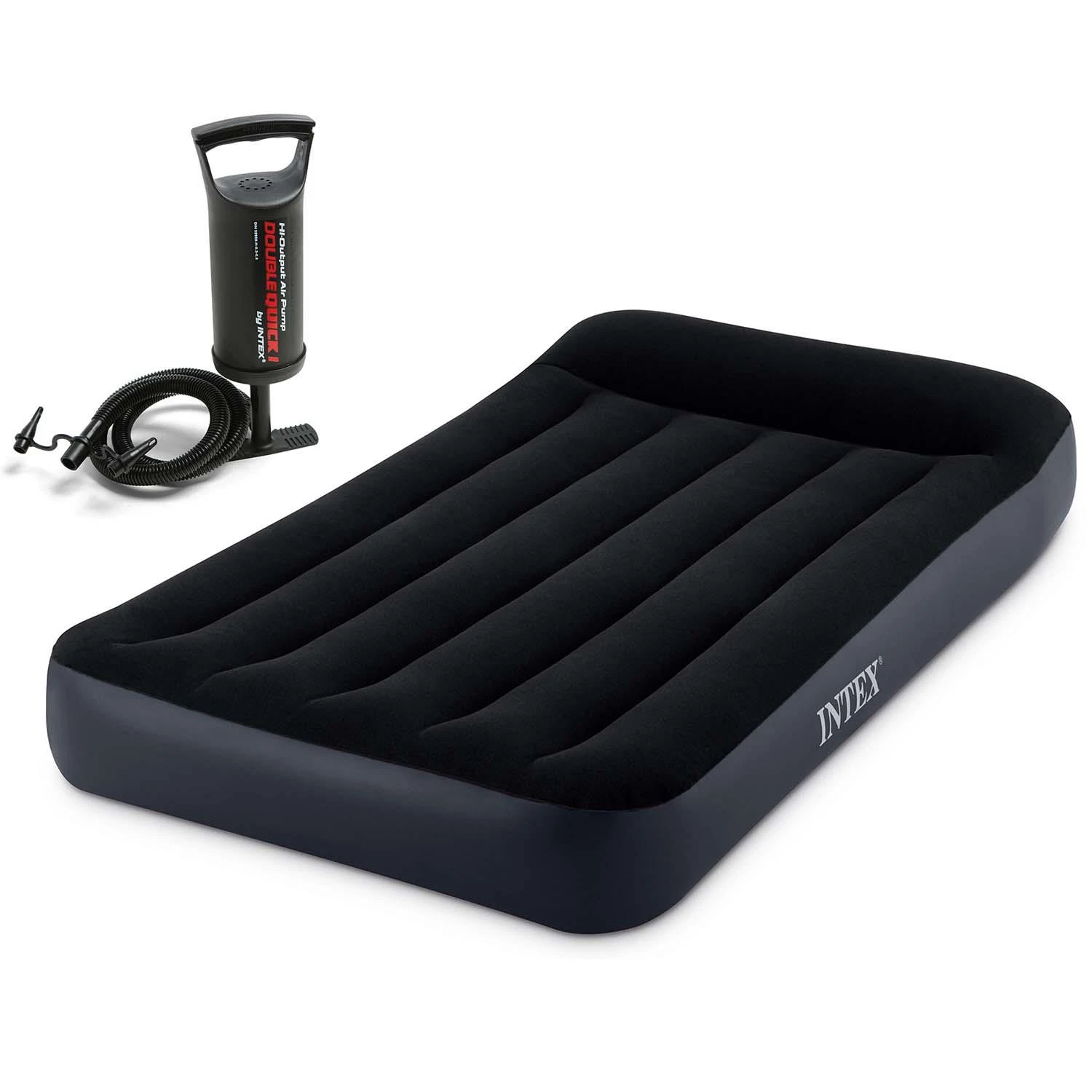 INTEX pripučiamas čiužinys 191x99x25 cm su stūmokline pompa 64141
