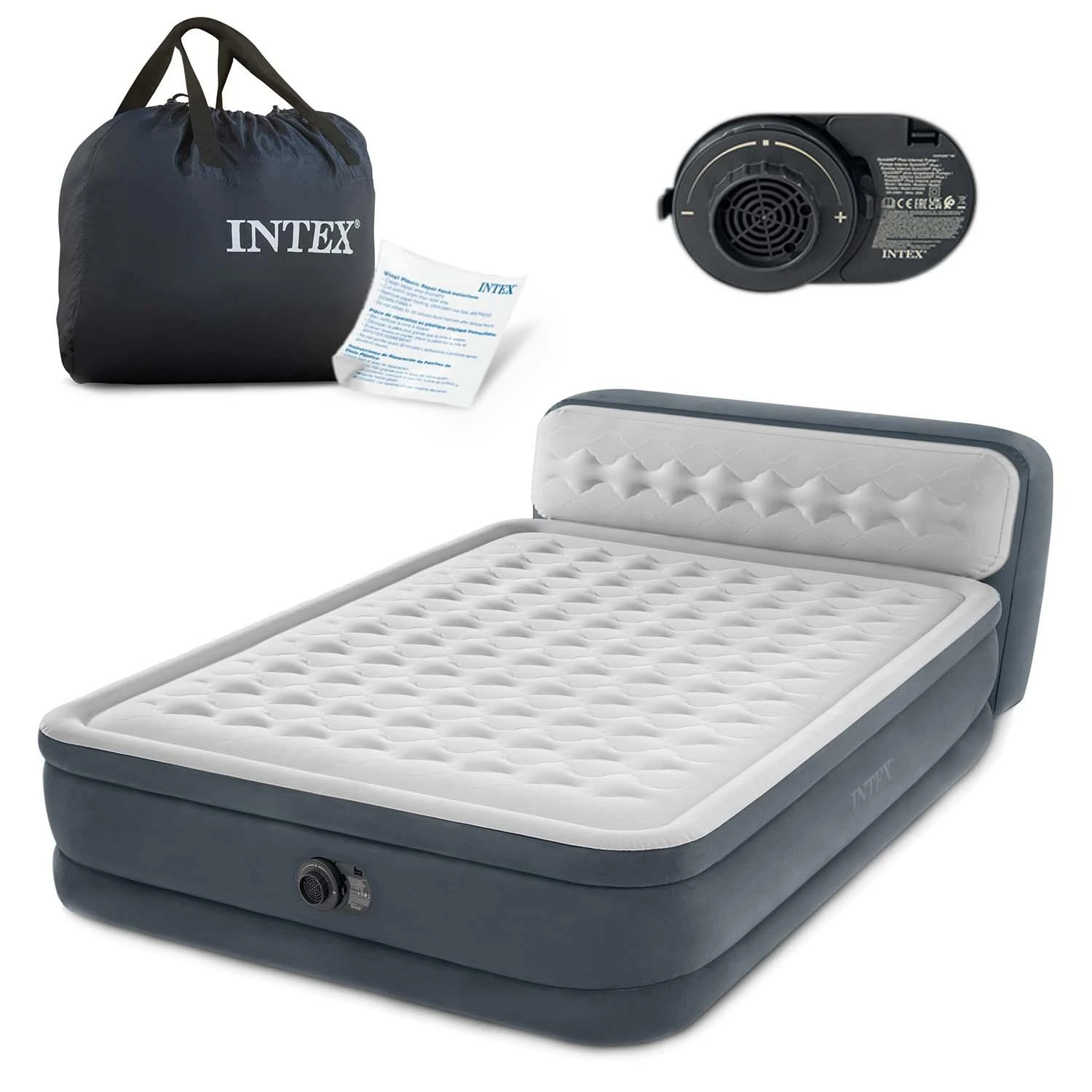 Intex Lovos čiužinys 236x152cm su pompa 2 asmenims DELUXE 64448ND