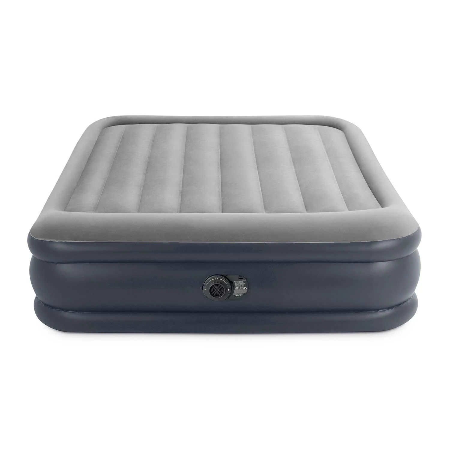 Pripučiamas čiužinys-lova INTEX Queen Deluxe Pillow Rest, Airbed W/Fiber-Tech RP su pompa,152x203x42cm
