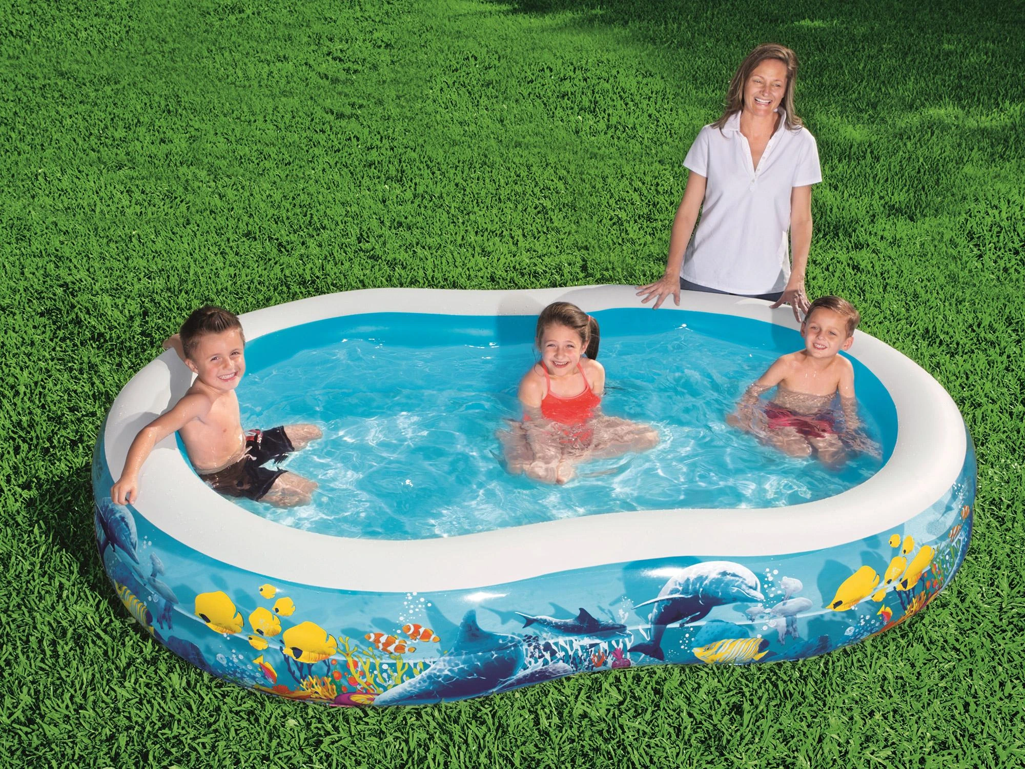 Bestway pripučiamas baseinas Koralinis rifas 262x157x46cm (54118)