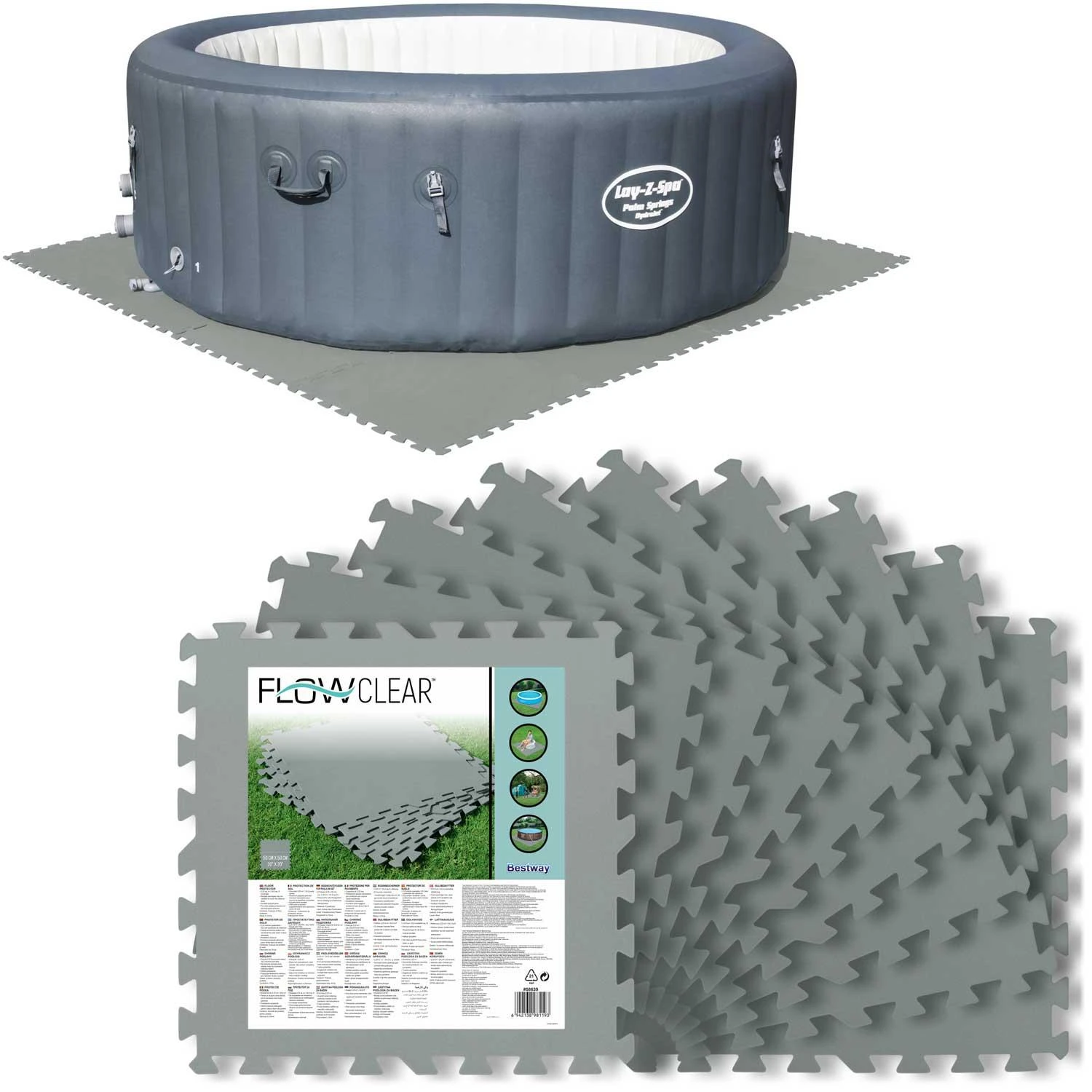Bestway Kilimėlis po baseinu 50 x 50 cm 9 vnt.