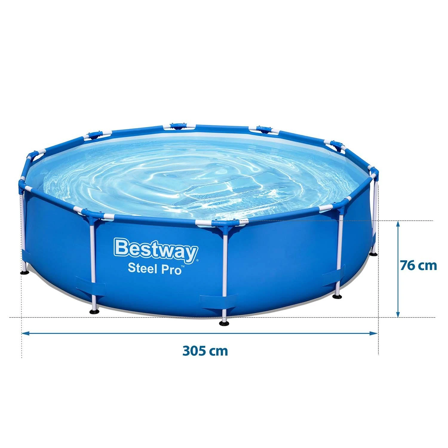 Karkasinis baseinas su siurbliu Bestway Steel Pro  56679 305x76cm