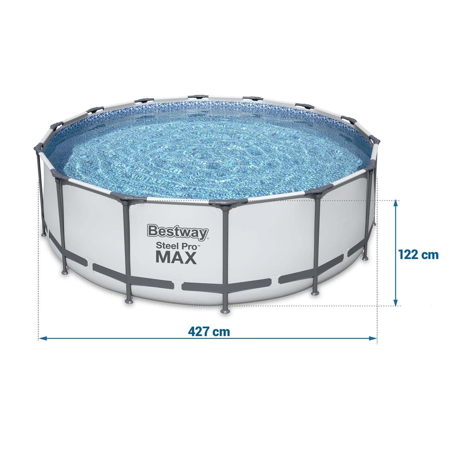 Rėminis baseinas 14 FT 427 x 122 cm STEEL PRO MAX BESTWAY