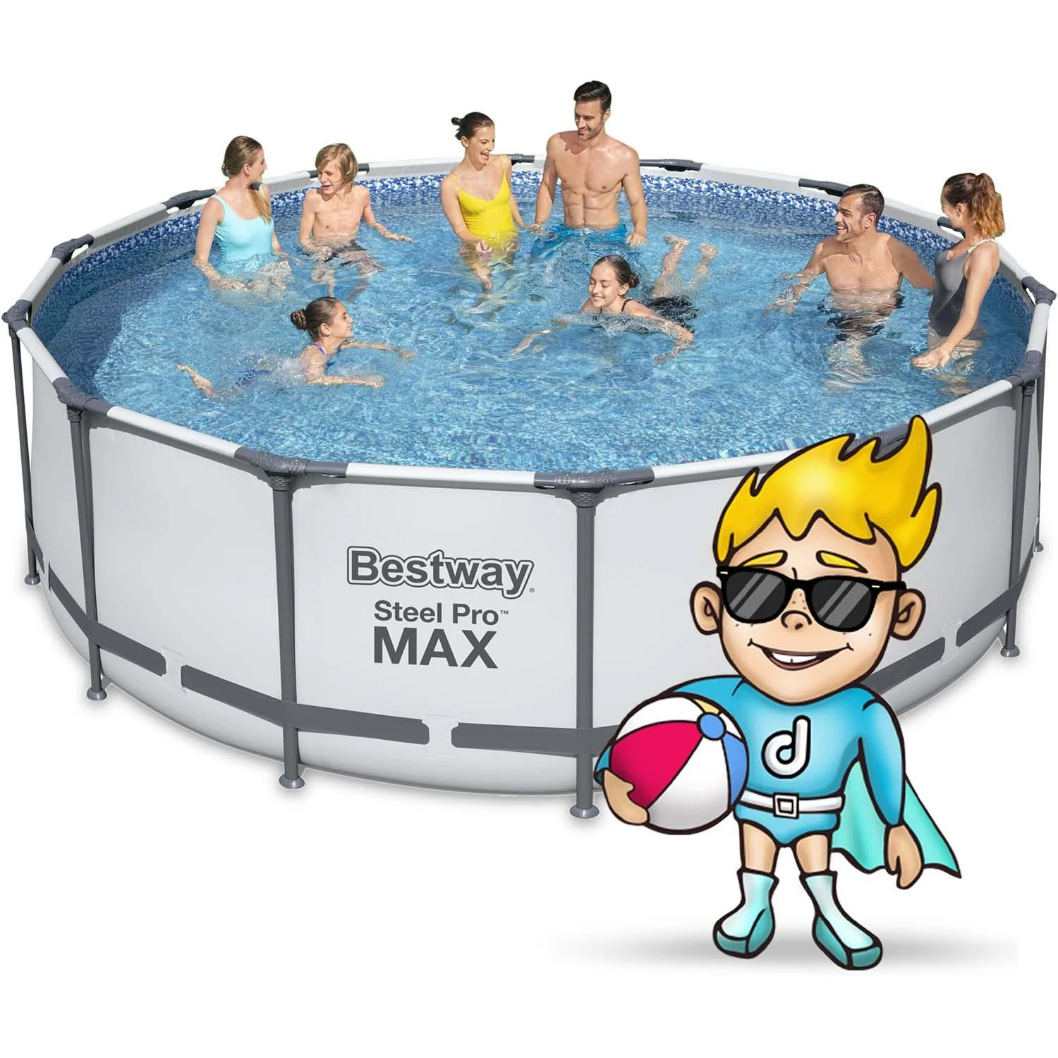 Rėminis baseinas 14 FT 427 x 122 cm STEEL PRO MAX BESTWAY