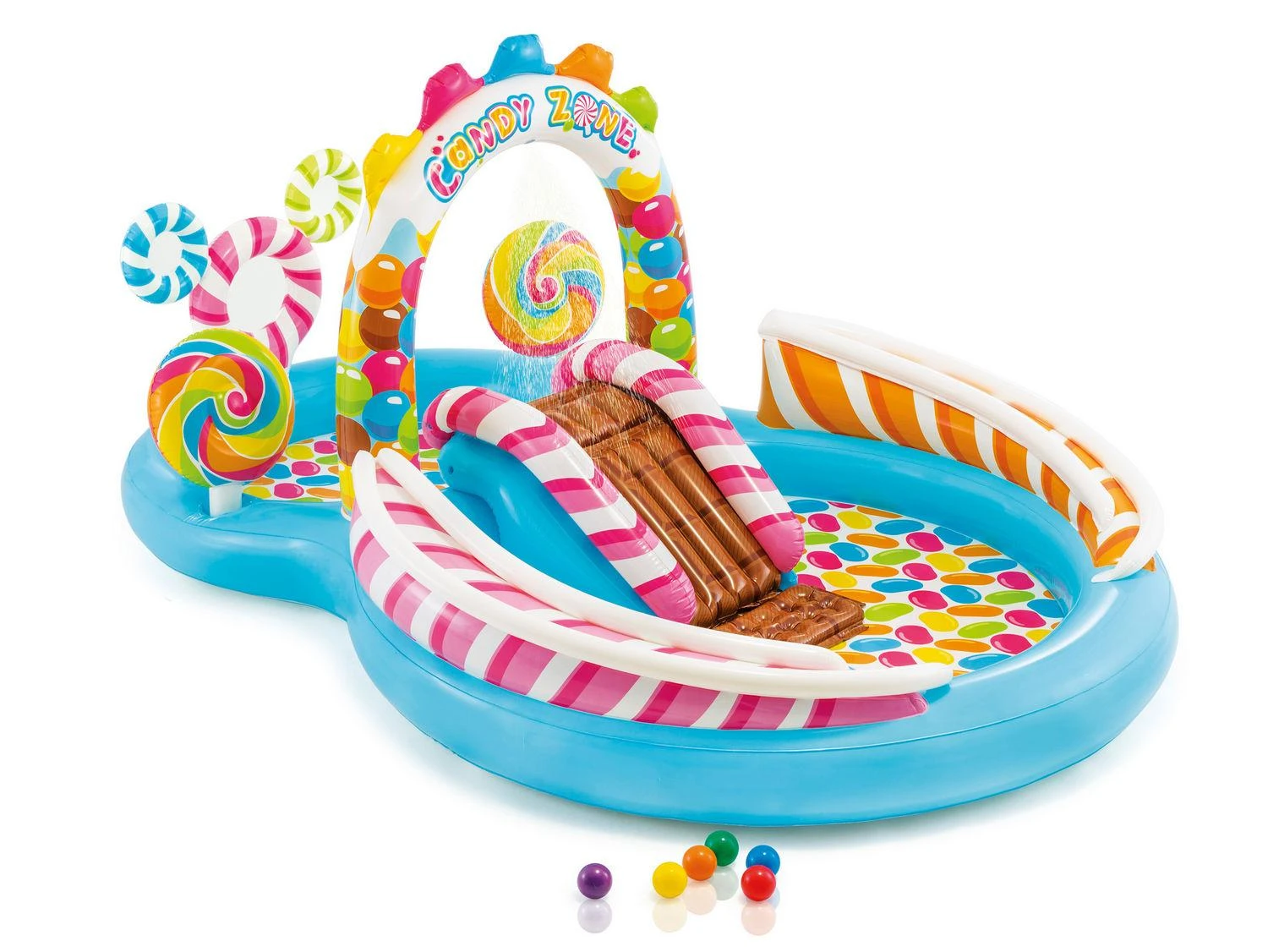 INTEX CANDY WATER ŽAIDIMŲ AIKŠTELĖ, 295 CM X 191 CM X 130 CM, 57149NP
