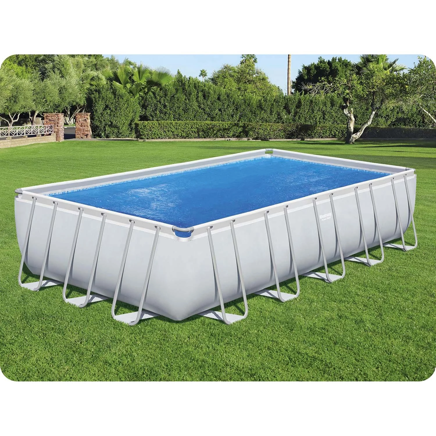 Bestway Baseino uždangalas Flowclear, mėlynas, 703x336cm, stačiakampis