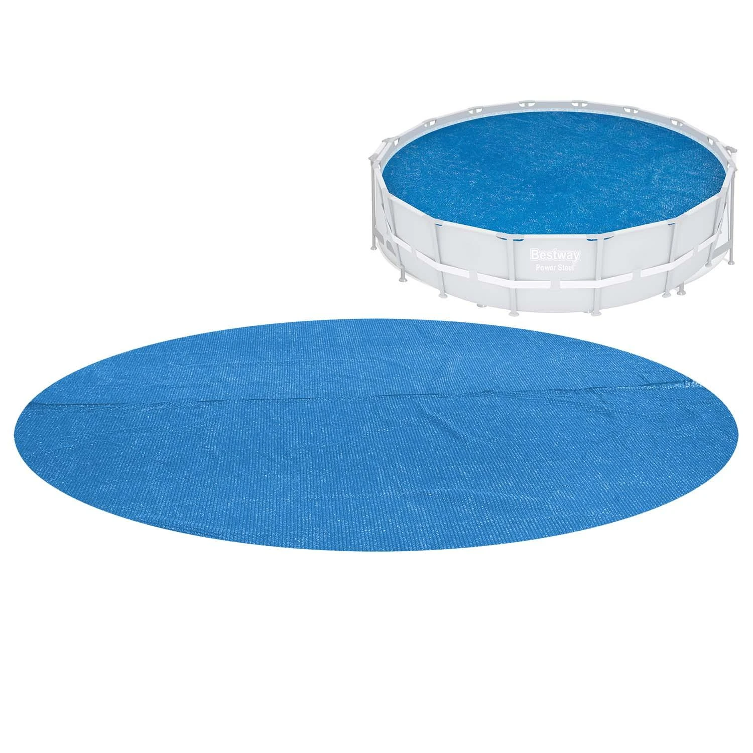 Bestway Baseino uždangalas Flowclear, mėlynas, 462cm, apskritas