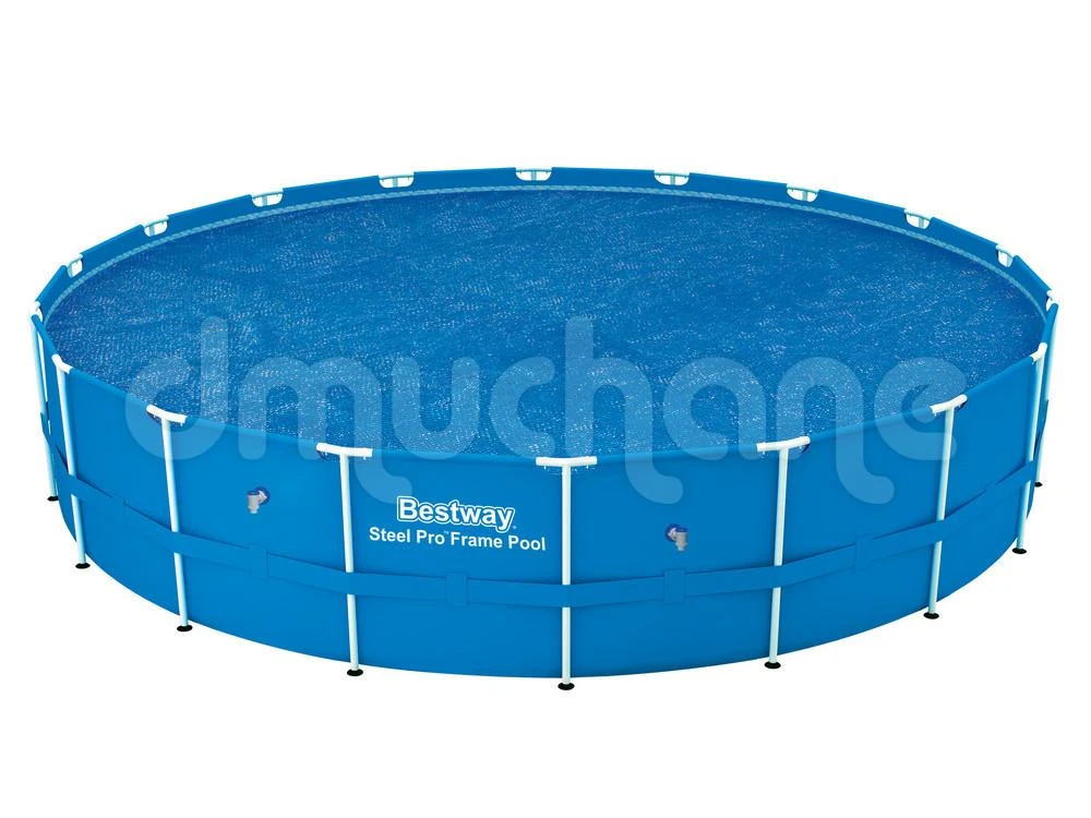 Bestway Baseino uždangalas Flowclear, mėlynas, 462cm, apskritas