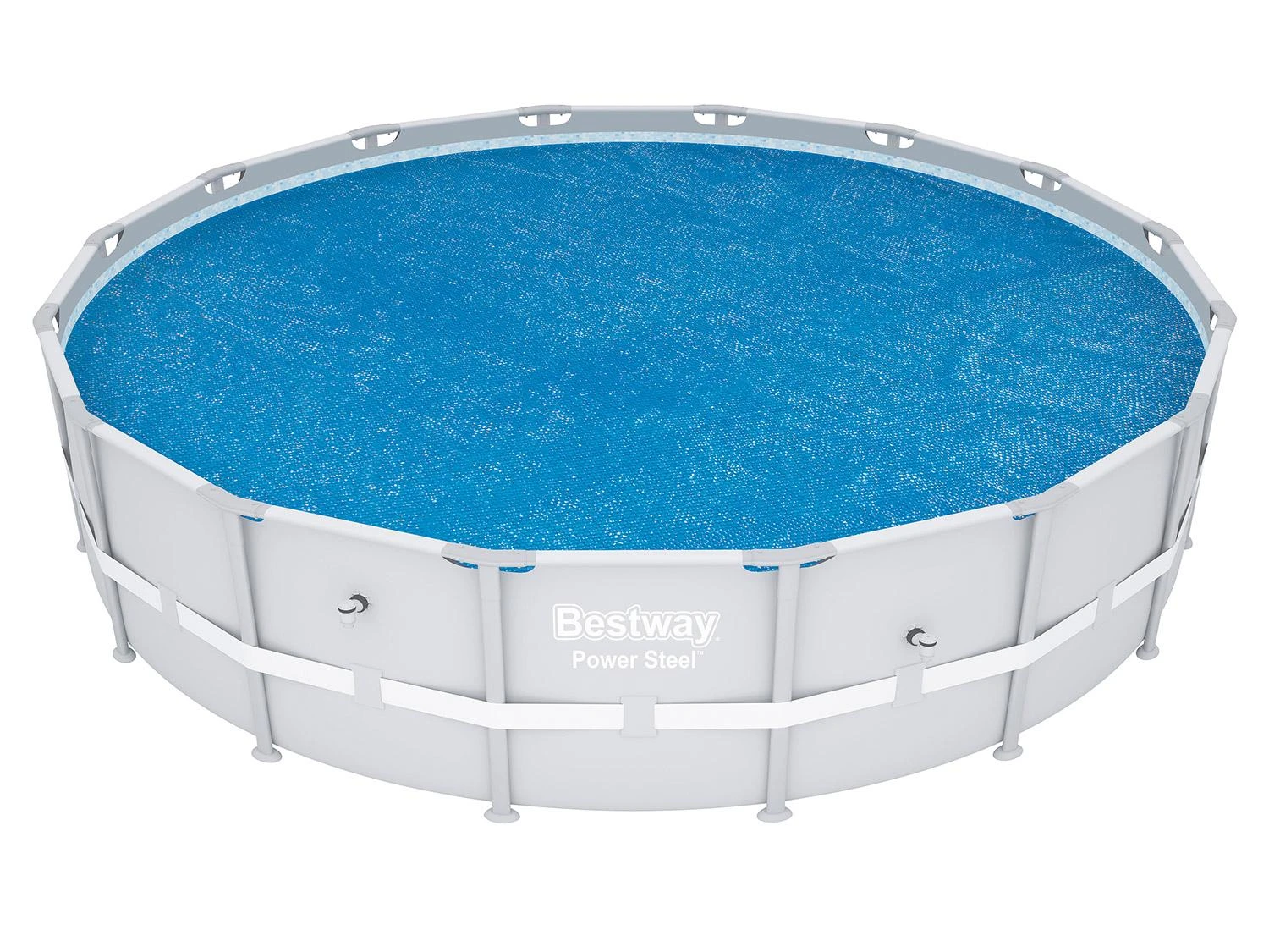 Bestway Baseino uždangalas Flowclear, mėlynas, 462cm, apskritas