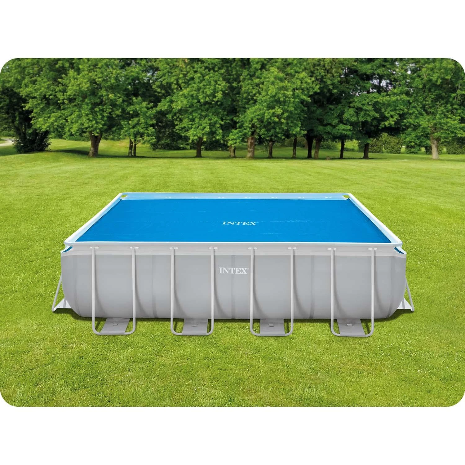 Intex Baseino uždangalas, mėlynas, 378x186cm, polietilenas