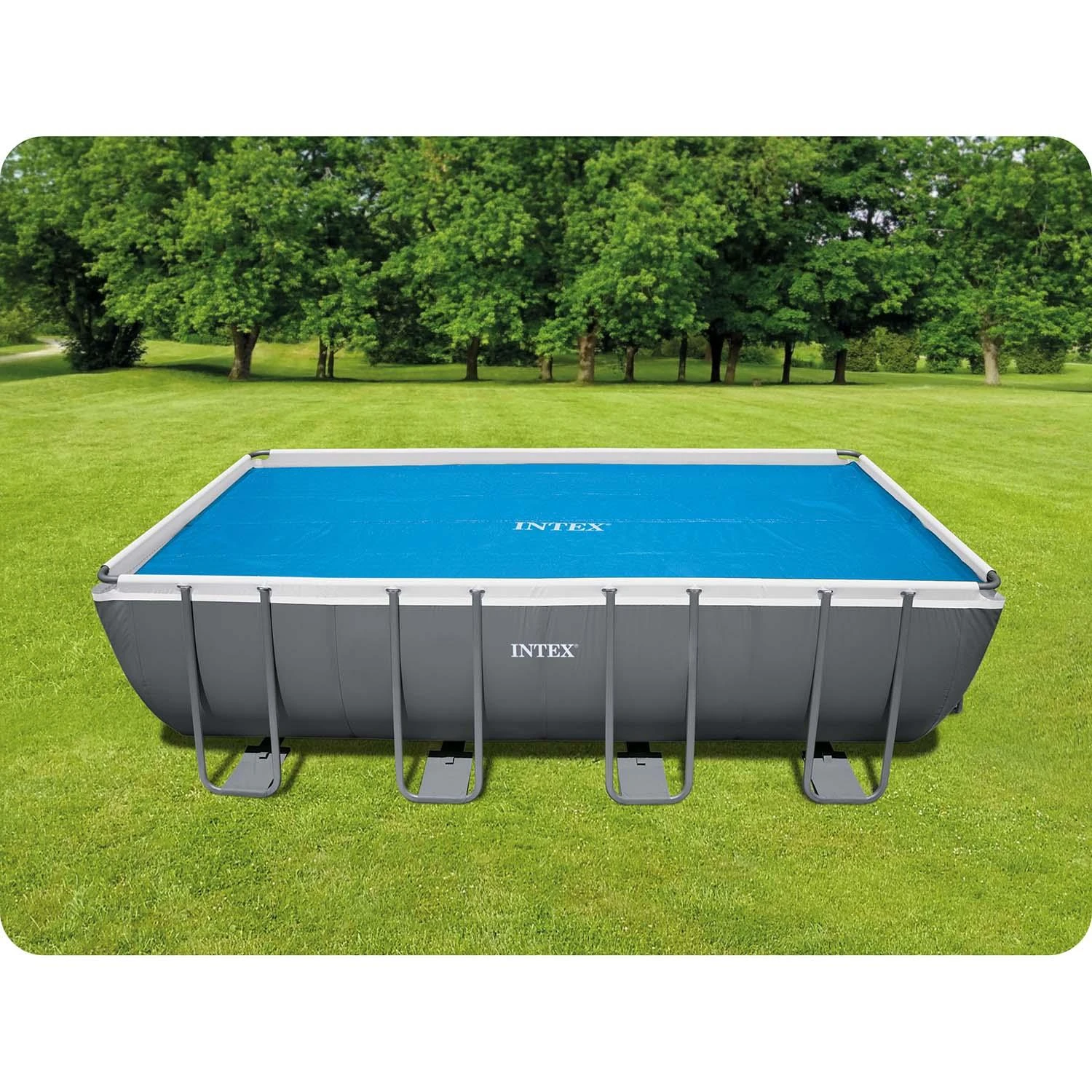 Intex Baseino uždangalas, mėlynas, 538x253cm, polietilenas