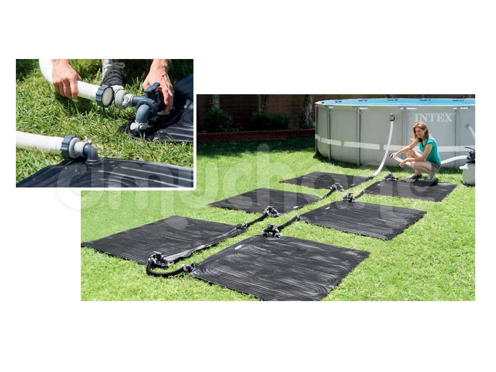 Intex Saulės energija šildomas kilimėlis, juodos sp., 1,2x1,2 m, PVC