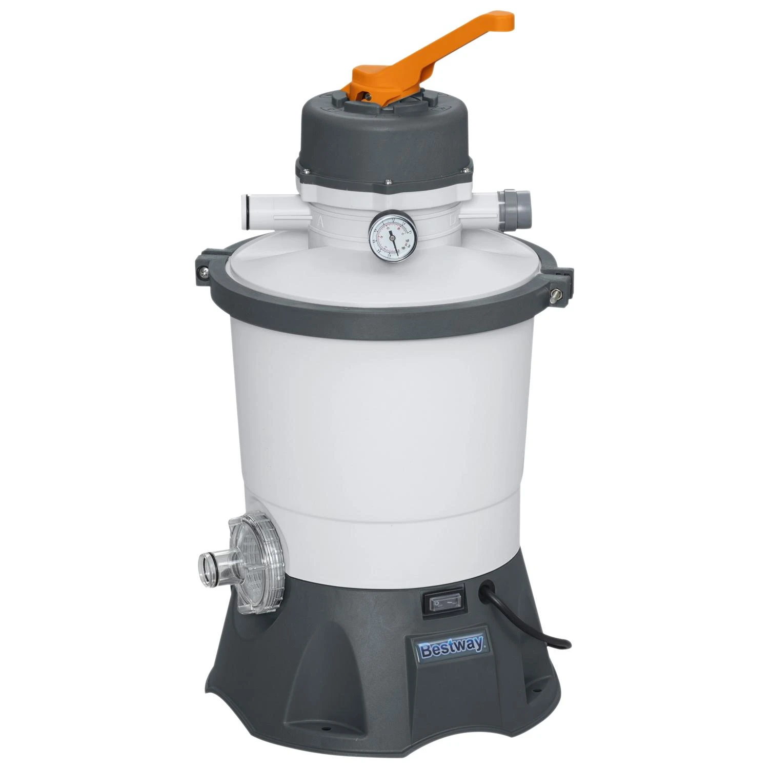 Bestway Baseino smėlio filtro siurblys, 3596 l/h srautas, 1100-16000 l baseinams, su 25 kg smėlio, 32mm žarnos jungtis