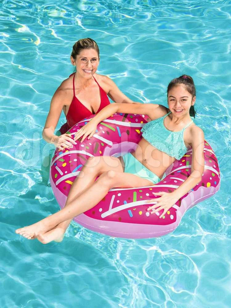 Pripučiamas paplūdimio ratas maudynėms rudas „Donut“ 107 cm „BESTWAY“
