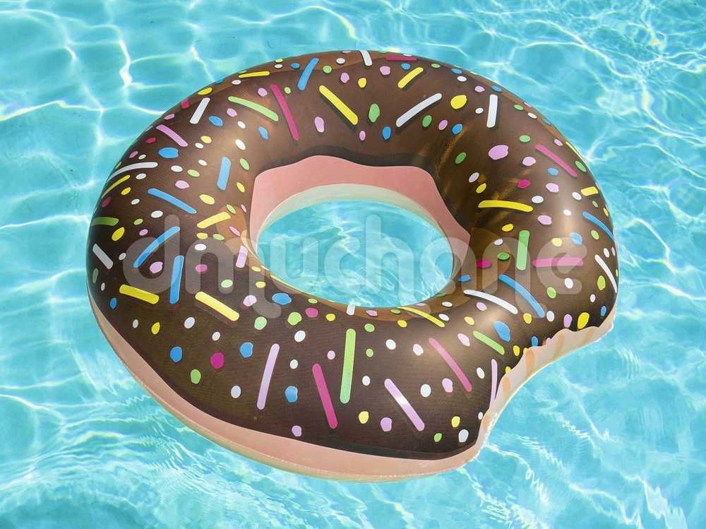 Pripučiamas paplūdimio ratas maudynėms rudas „Donut“ 107 cm „BESTWAY“