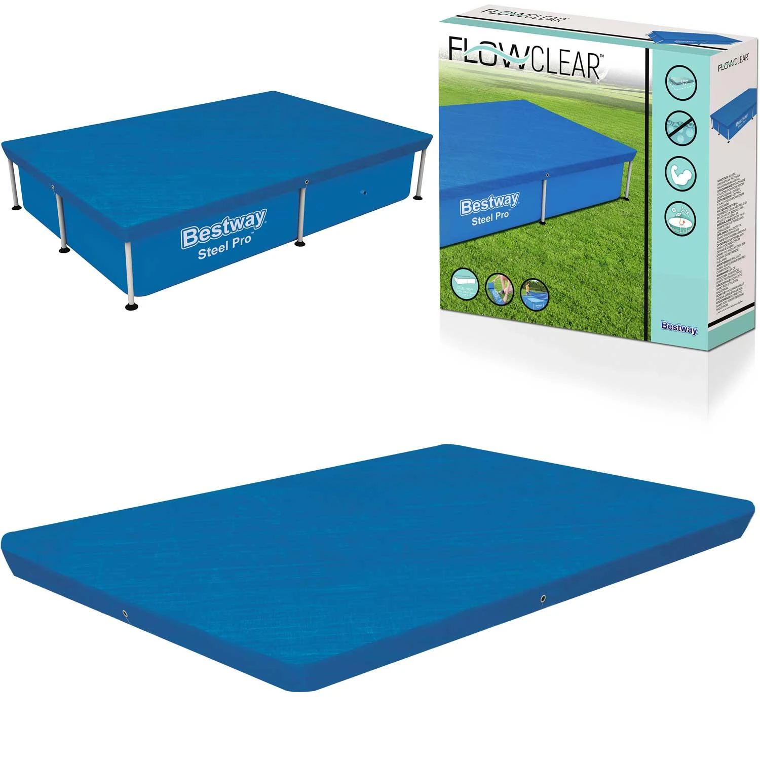 Bestway Baseino uždangalas Flowclear, 221x150cm