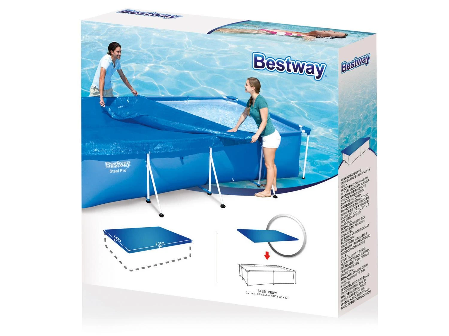 Bestway Baseino uždangalas Flowclear, 221x150cm