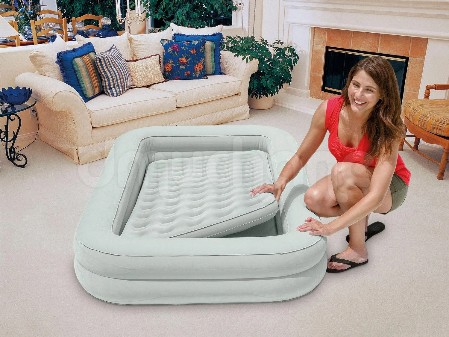 Intex Pripučiamas čiužinys-lova vaikams 66810NP 107x168x25cm 3-6m.