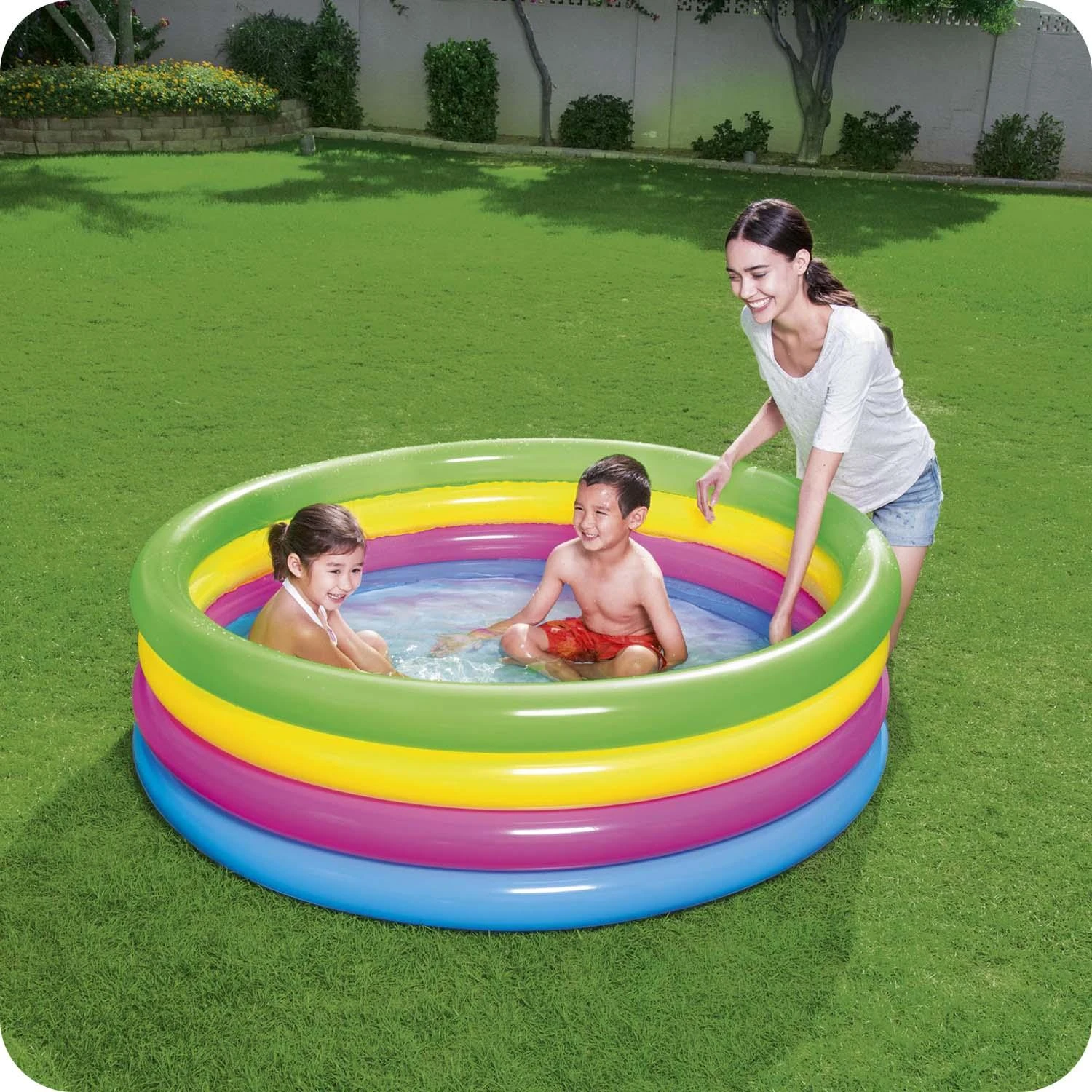 Pripučiamas baseinas Bestway Rainbow 157 cm x 46 cm, 51117