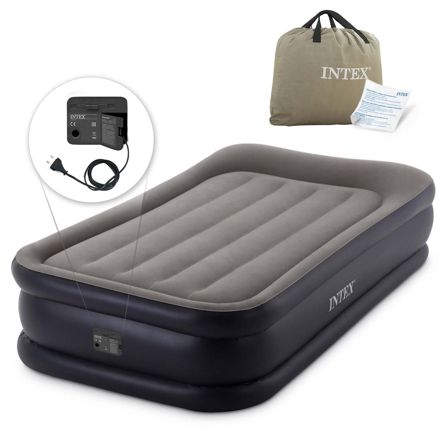 Intex 64132 vienvietis pripučiamas čiužinys su integruota pompa