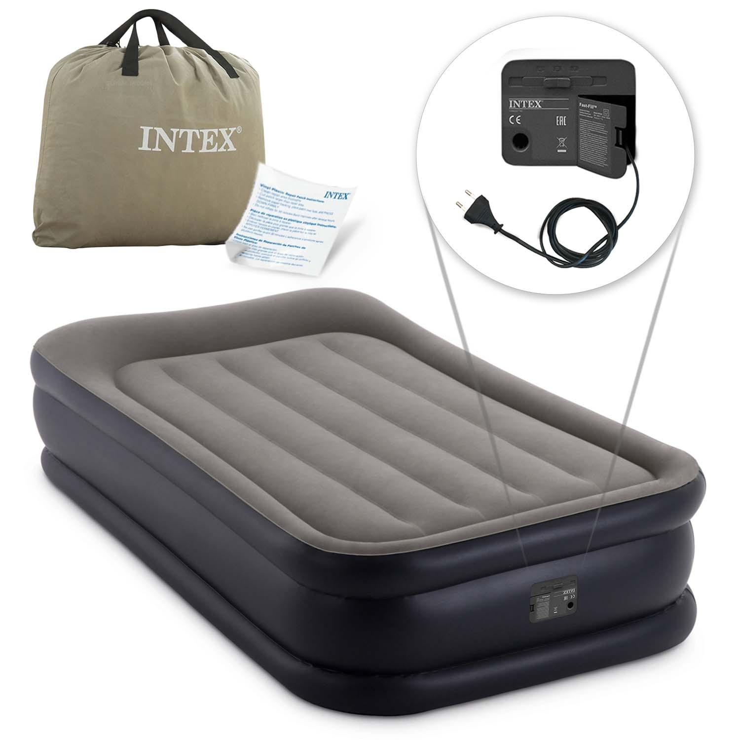 Intex 64132 vienvietis pripučiamas čiužinys su integruota pompa