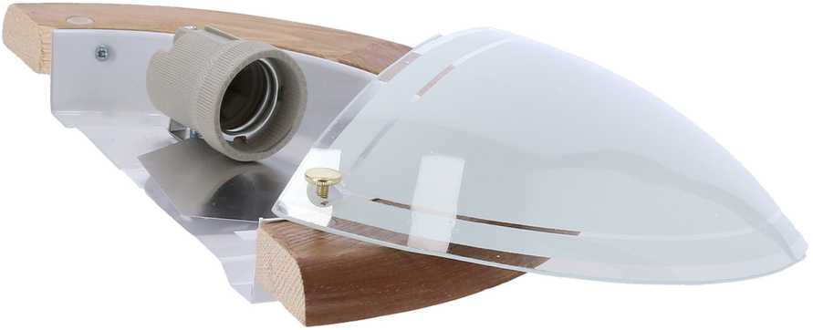 Sieninis šviestuvas Candellux 1030 Plafonas 1/2 Wood Standard 1X60W E27 Ąžuolas