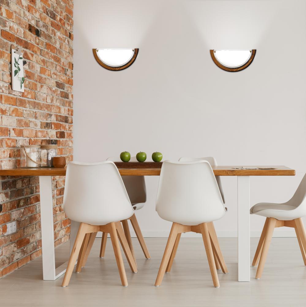 Sieninis šviestuvas Candellux 1030 Plafonas 1/2 Wood Standard 1X60W E27 Ąžuolas
