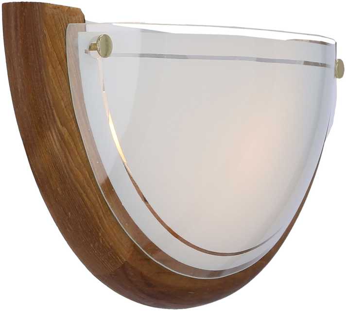 Sieninis šviestuvas Candellux 1030 Plafonas 1/2 Wood Standard 1X60W E27 Ąžuolas