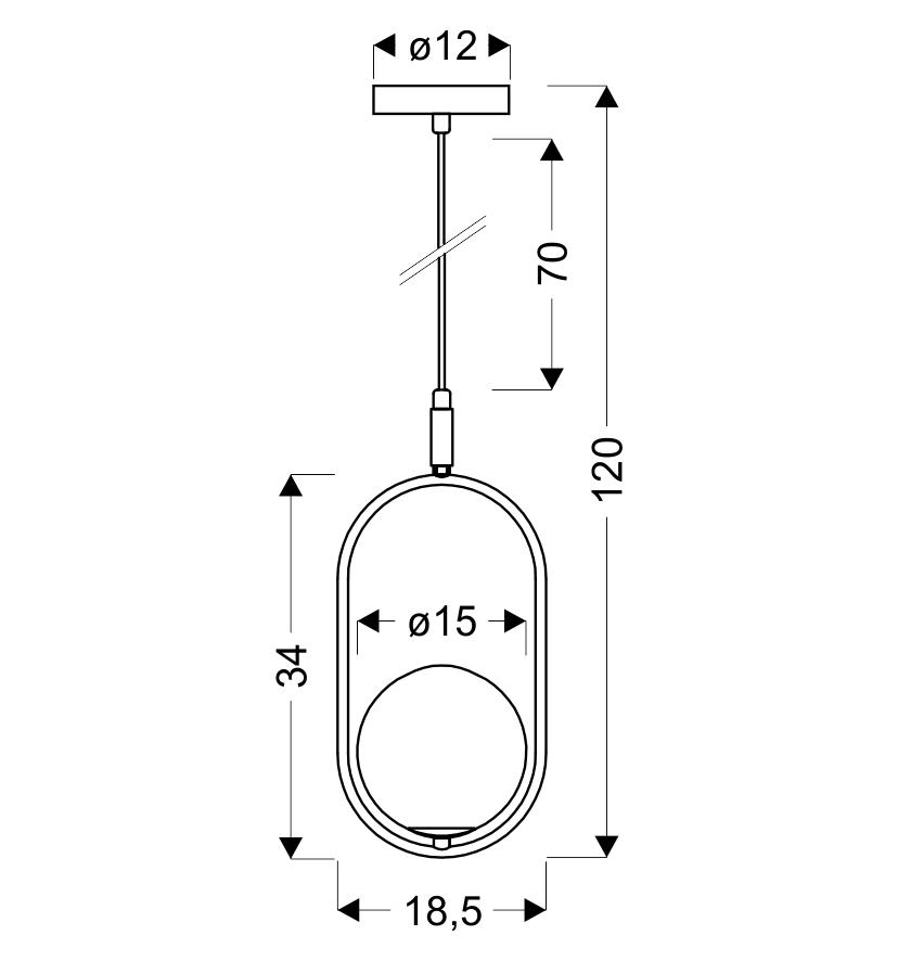 Candellux Pakabinamas šviestuvas 5531-73457