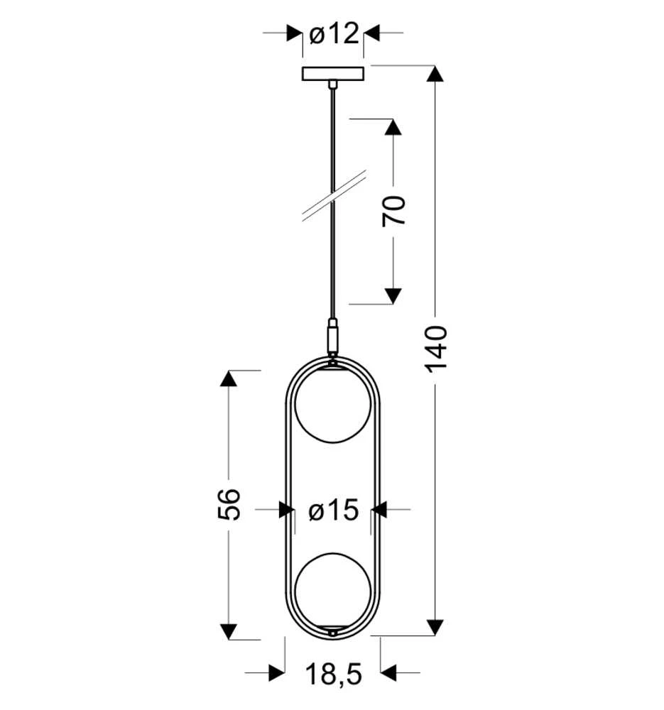 Candellux Pakabinamas šviestuvas Cordel, chromas, 2x20W, G9, baltos spalvos gaubtas