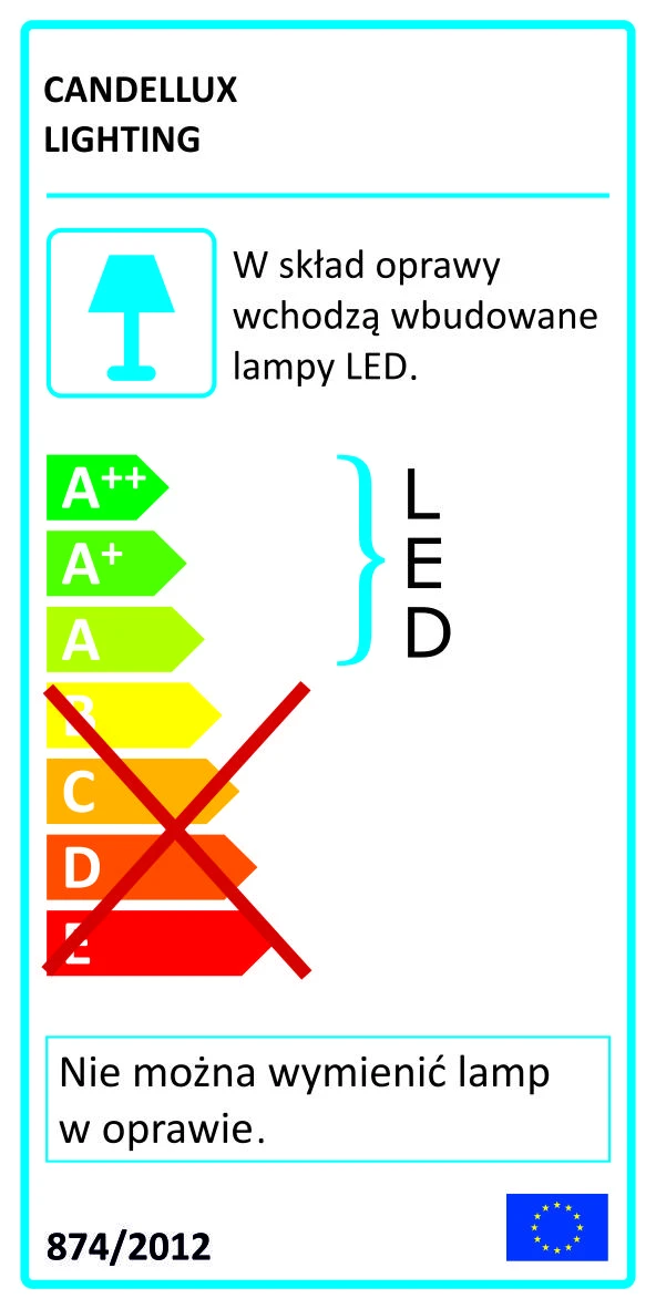 Pakabinamas šviestuvas Candellux SSP-22 CH/TR+BL 8W LED 230V ŽIEDAS LED MĖLYNAS ŽEMYNAS ŠVIESUS PAKABAMAS Kvadratinis STIKLAS
