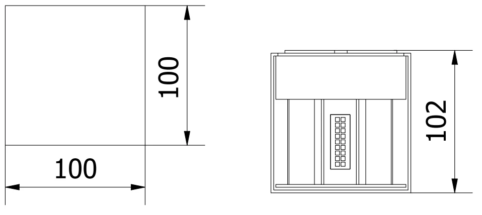 GTV Lauko fasadinis LED šviestuvas MISSOURI-K 7W/840 kvadratinis juodas up/down