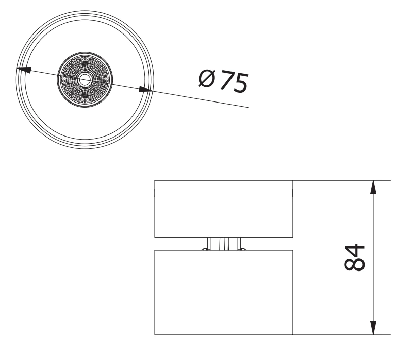 Lubinis šviestuvas GTV LED šviestuvas BIANCO 8W/840 680Lm apvalus baltas