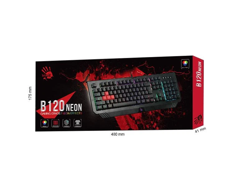 Klaviatūra A4Tech Bloody B120 Neon 46517