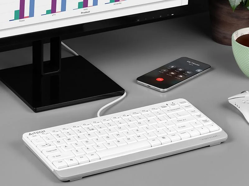 Klaviatūra - A4Tech FK11 Balta