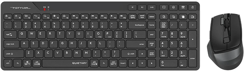 Rinkinys Klaviatūra ir pelė A4Tech FStyler FB2800C AIR2 2.4G Juodas