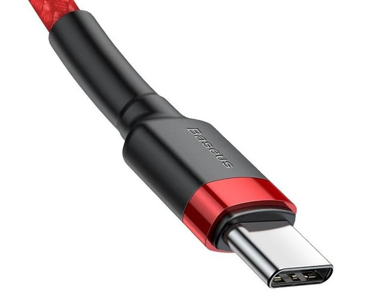 Dėklas Baseus Cafule kabelis USB-C PD 2.0 QC 3.0 60W 2m - Raudonas
